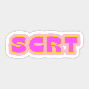 scrt only typography logo Sticker